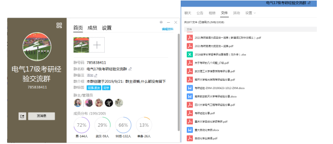 (学院组建2017级考研经验交流群)